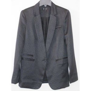 Top Shop Women's One Button Black Metallic Blazer Size 6 B1-03